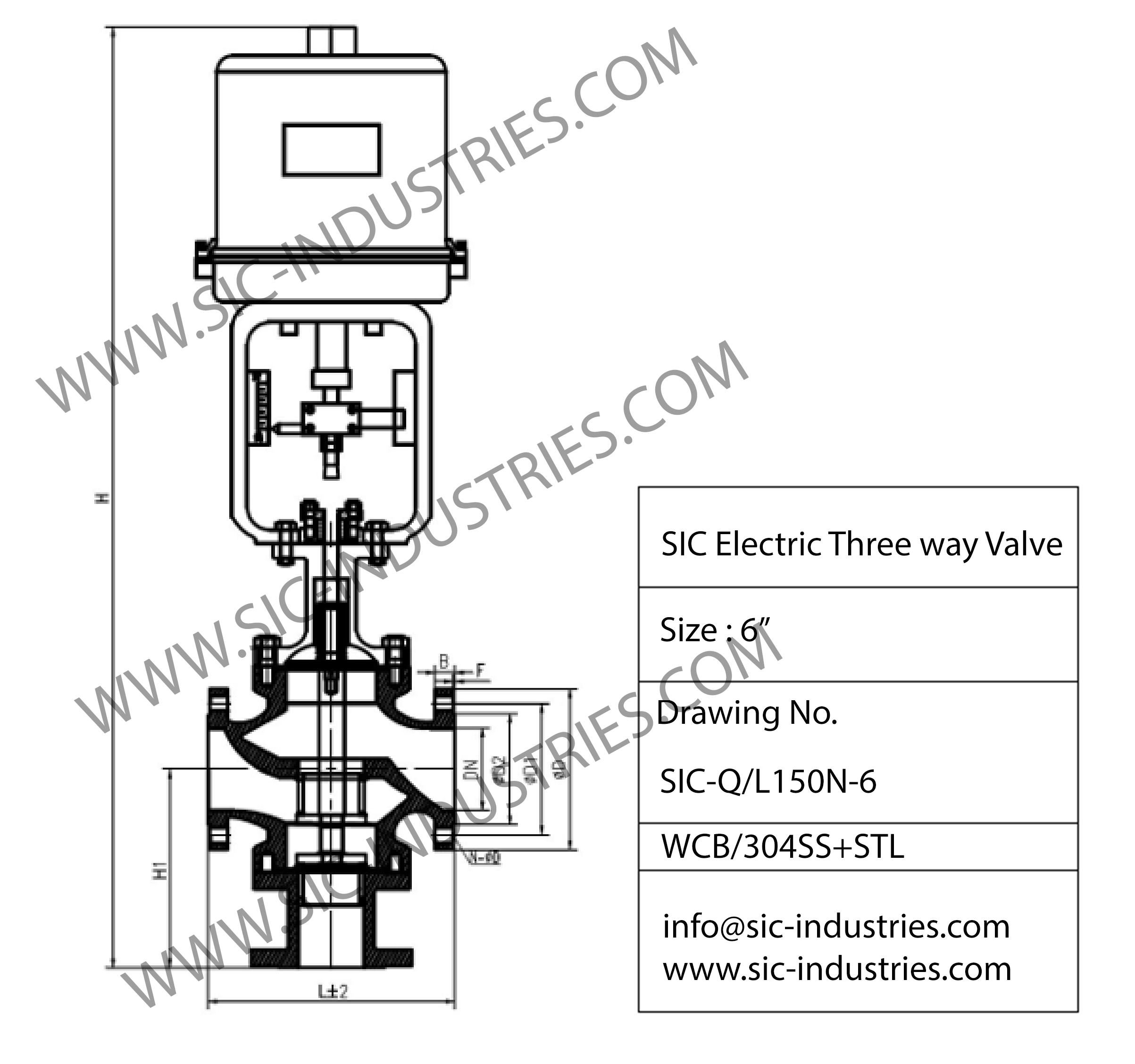 Three Way Motorized Valve