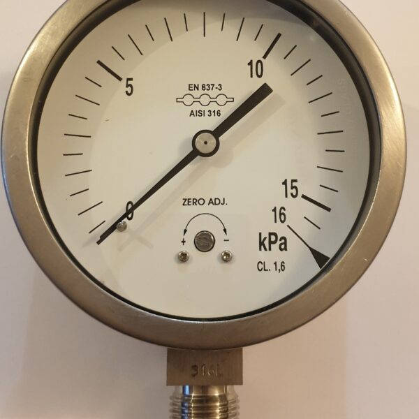 pressure gauge 0 - 16Kpa  (sic133163)