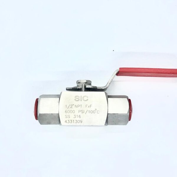 Ball Valve Proces connection : 1/2" NPTF *F PressureRating : 6000PSI Material type : SS316